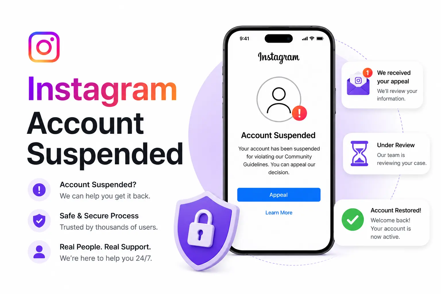 Instagram Account Suspended
